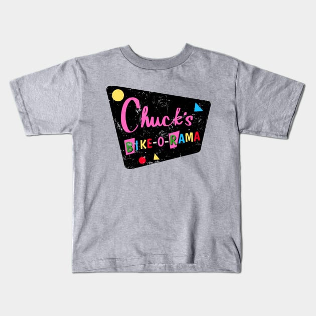 Chucks Bike O Rama Kids T-Shirt by Virly